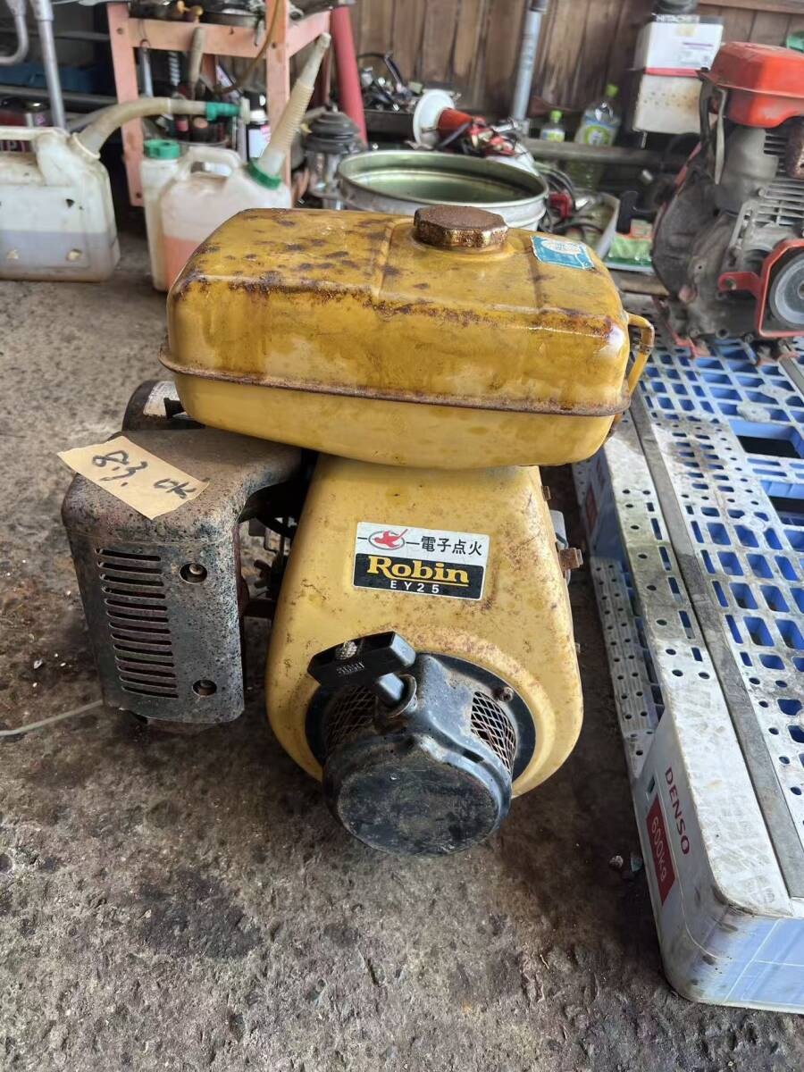 動画あり　秋田県横手市発　ロビン　EY25-2B 　7馬力　ガソリンエンジン 発動機　　動作確認済現状渡し