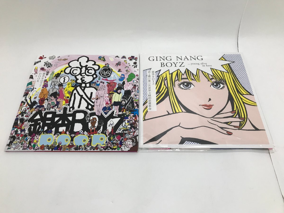 【3-3-7099】銀杏BOYZ GING NANG BOYZ レコード 2枚セット DOOR LP 君と僕の第三次世界大戦的恋愛革命 アナログ ロック バンド パンク 邦楽