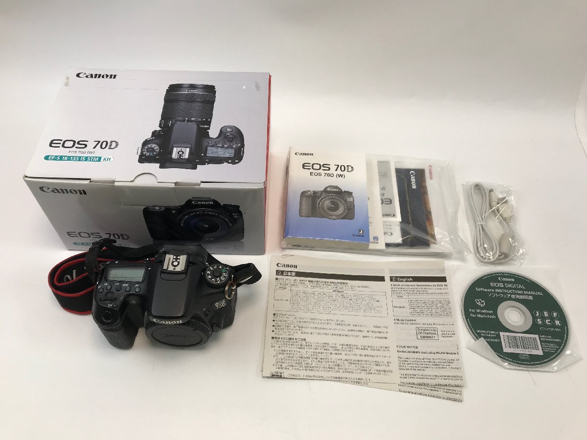 【S8-6-8049】ジャンク品 起動不可 レンズなし Canon EOS 70D 18-135 IS STM レンズキット キャノン デジタル一眼レフカメラ