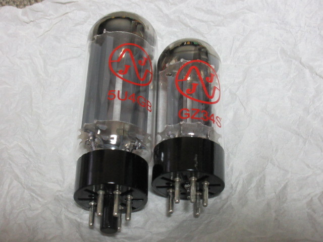 真空管　JJ ELECTRONIC 整流管 5U4GB（未使用）とGZ34（5AR4 中古美品）各1本