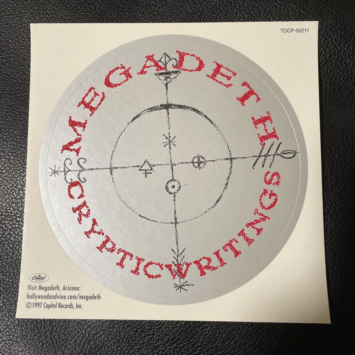 MEGADETH メガデス　『CRYPTIC WRITINGS』 ステッカー　metallica anthrax slayer