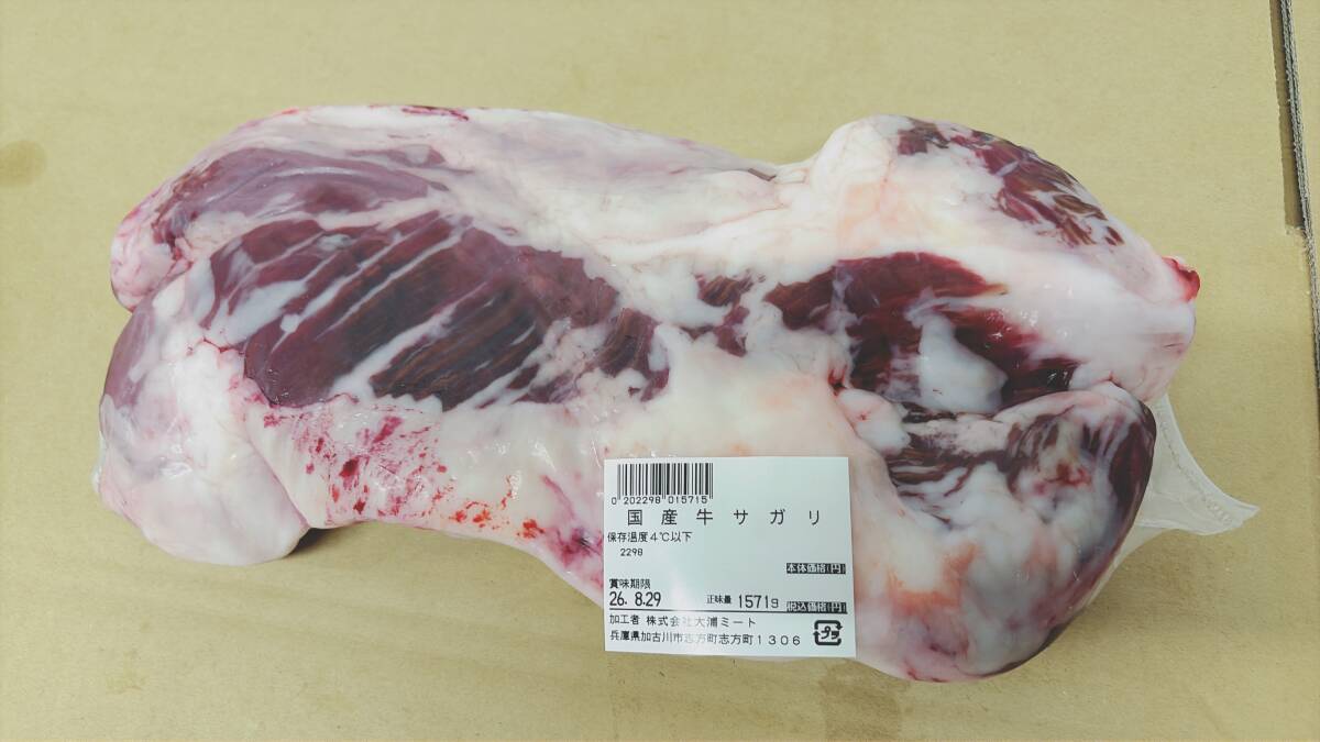 【現物販売】国産牛サガリ　1571g　焼肉/バーベキュー/飲食店/未整形