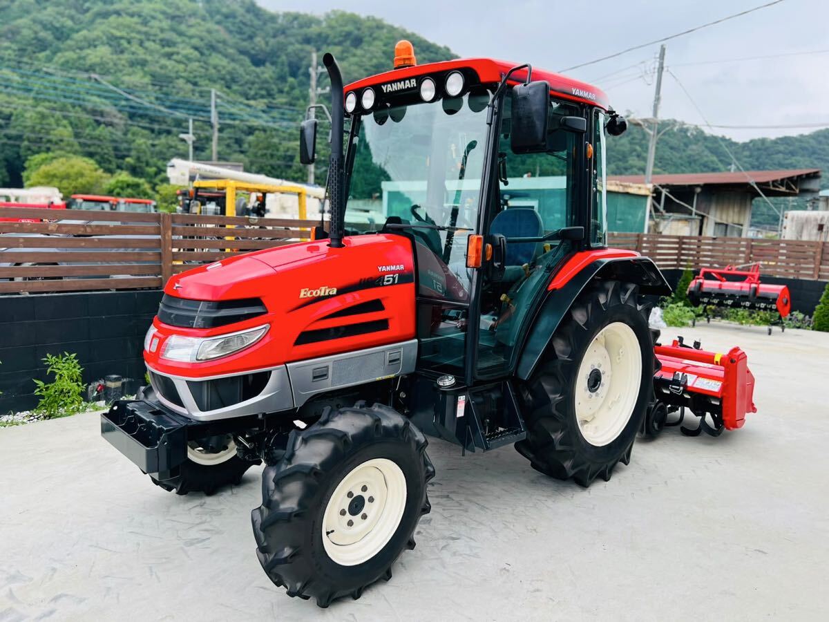 ★★ヤンマー トラクター US451★★45馬力 ★695時間★ キャビン★ 4WD ★バックカメラ付き★ ニプロ SX-1910 ロータリー付き★ 美車 ★
