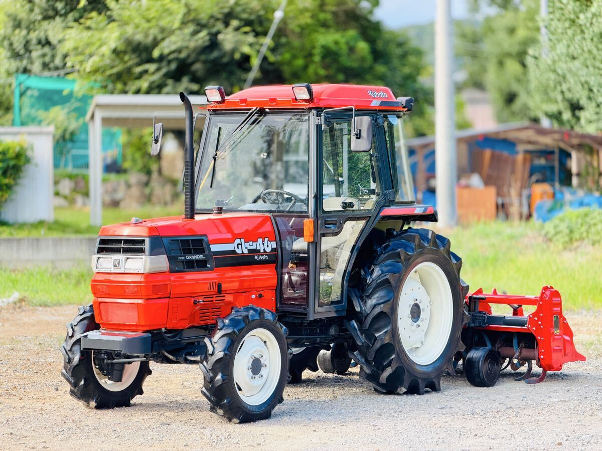 ★★クボタ GL46★46馬力★598時間★エアコンキャビン★4WD★ハイスピード★ニプロ MXR-2008 NEOロータリー付★美車★