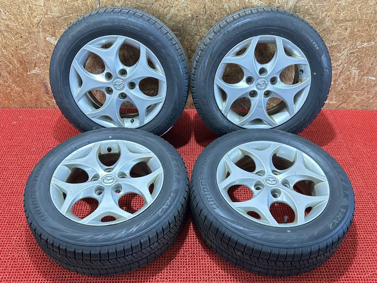 マツダ純正ホイール 16×6.5J ＋50 5穴 PCD114.3 ブリヂストン ブリザック VRX2 205/60/R16 売切!!