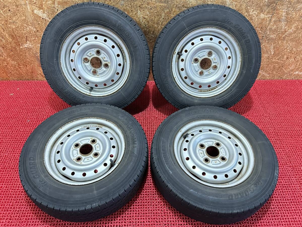 ヨコハマ アイスガード iG91 145/80/R12 鉄ホイール 12×4J 4穴 PCD100 売切!!