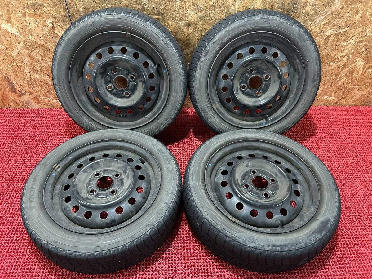 ヨコハマ アイスガード iG50プラス 155/65/R14 鉄ホイール 14×4.5J 4穴 PCD100 売切!!