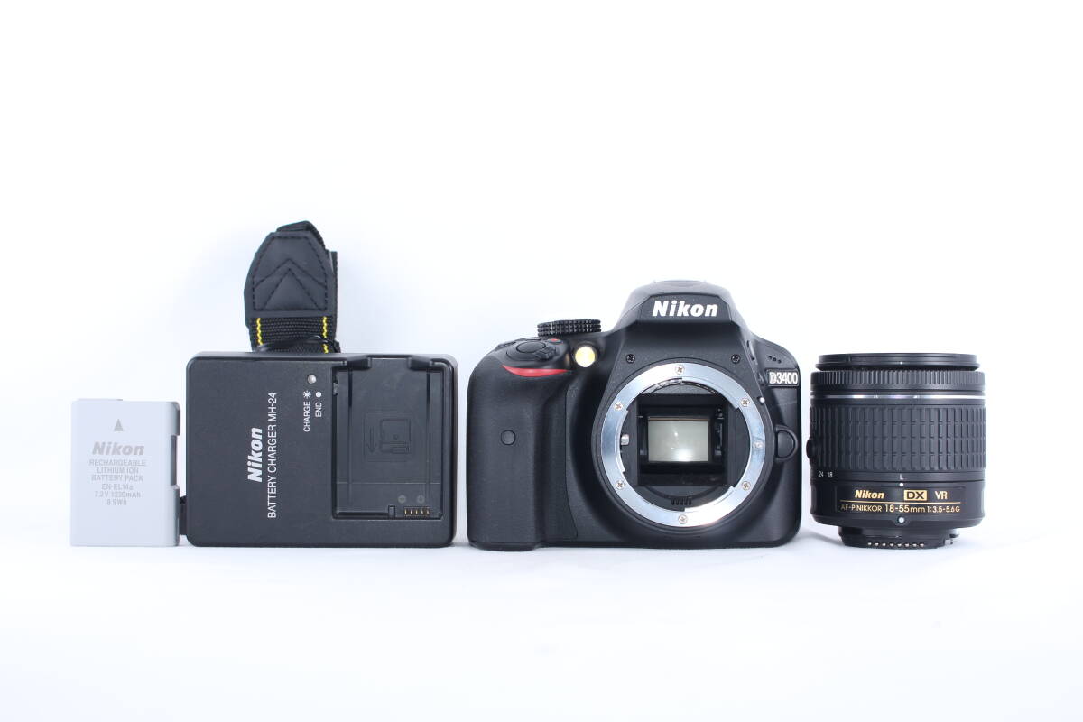 ★超極上★ニコン NIKON D3400 / AF-P DX NIKKOR 18-55mm F3.5-5.6 G VR ★完動★#Z463