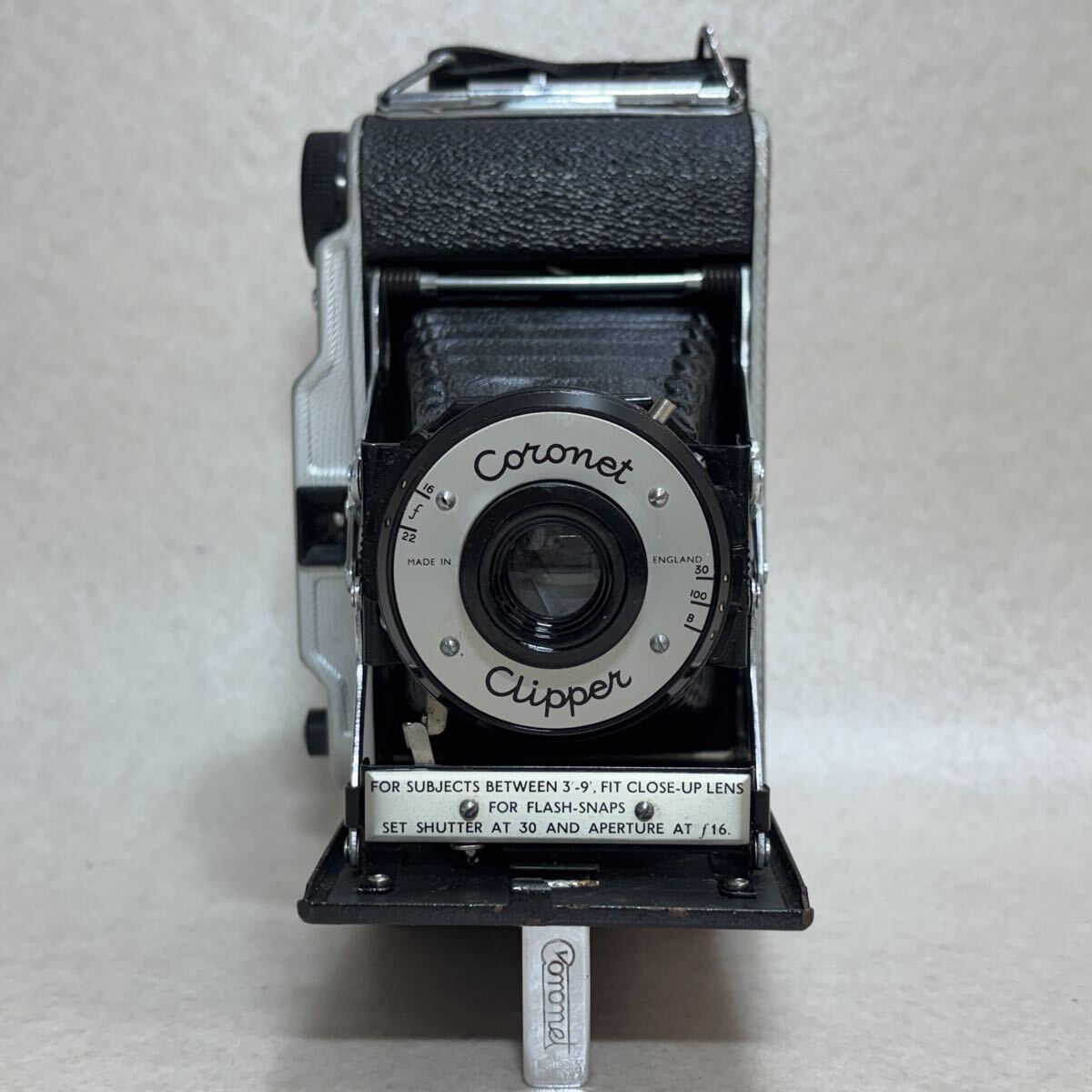 W1 - 1 ）中古品★Coronet Clipper 蛇腹カメラ フィルムカメラ 動作未確認　ジャンク品
