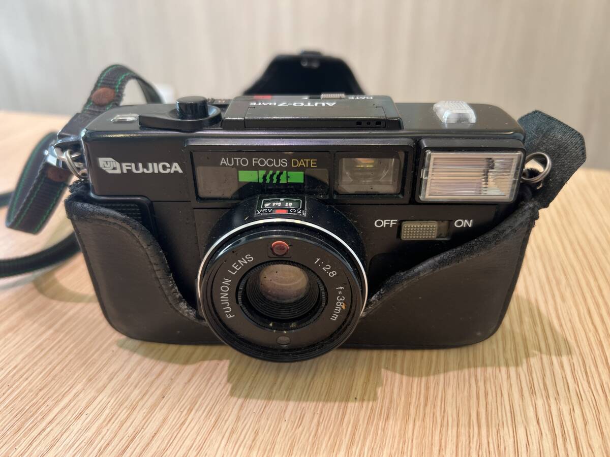 ＃152 FUJICA フジカ AUTO-7 DATE フィルムカメラ 専用ケース付 動作未確認 長期保管品