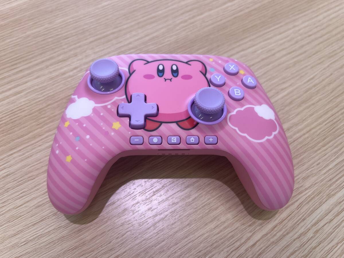 ＃265 星のカービィ ぷかぷか PowerA アドバンテージ ワイヤレスコントローラー ピンク 現状品