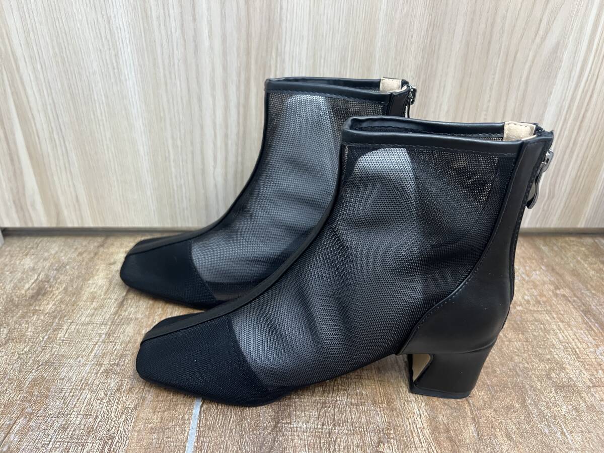 ＃186 美品 NEUNA ヌナ ブラック ツアー ショートブーツ レディース Sサイズ 現状品
