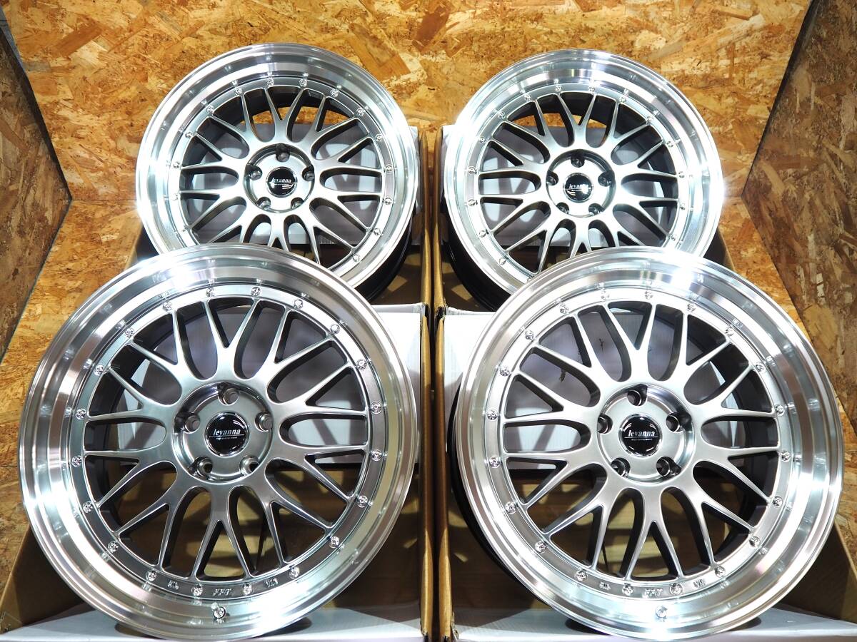 新品 即納 4枚 軽量 高耐久☆カスタム設定☆高級 メッシュ 深リム levannaV10-EX FFT 20inc 9.5J+38 5H114.3 ハリアー レクサス NX RX 等に