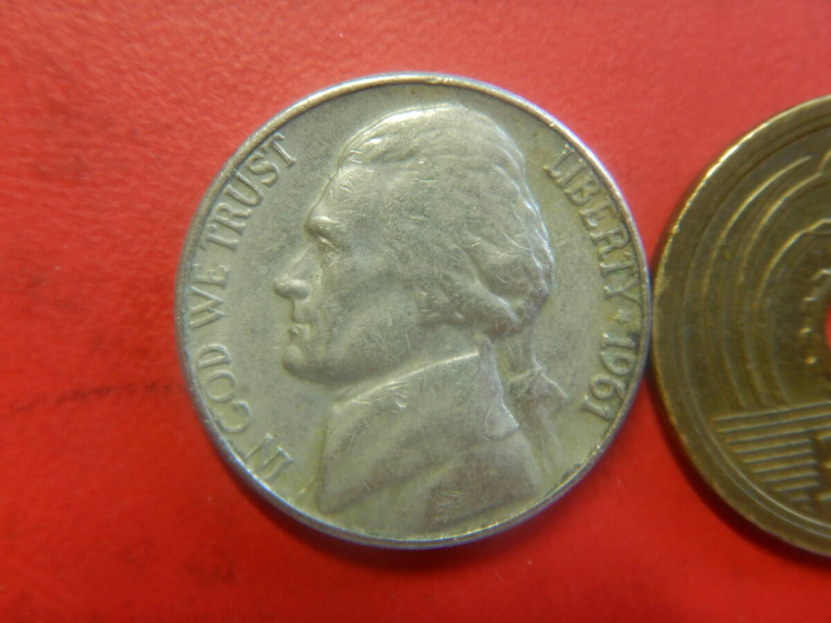 外国・USA／ジェファーソン５セント白銅貨（1961年）　260805