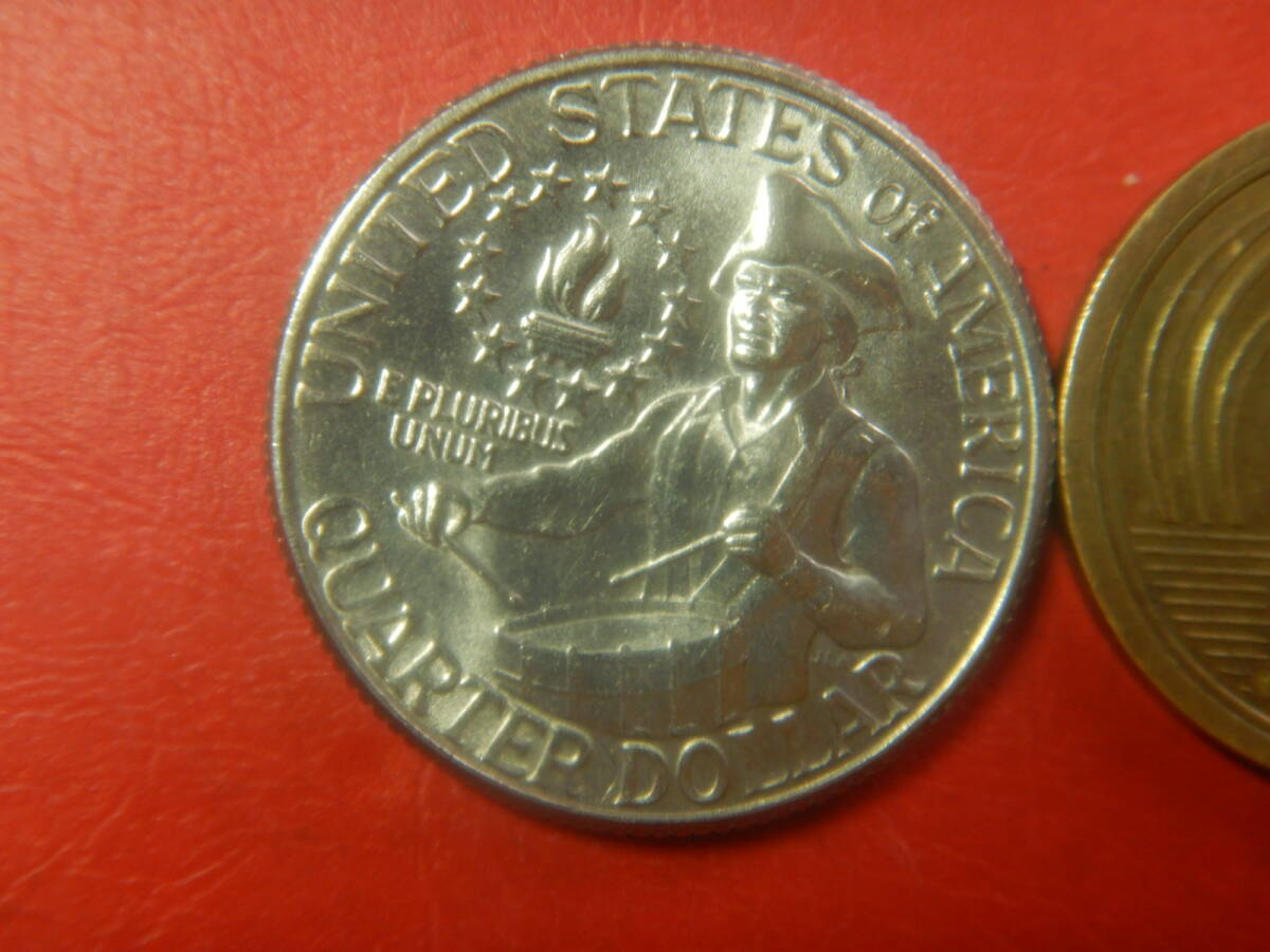 外国・USA／ワシントン２５セント白銅貨：建国200年記念（1976年D）　260417