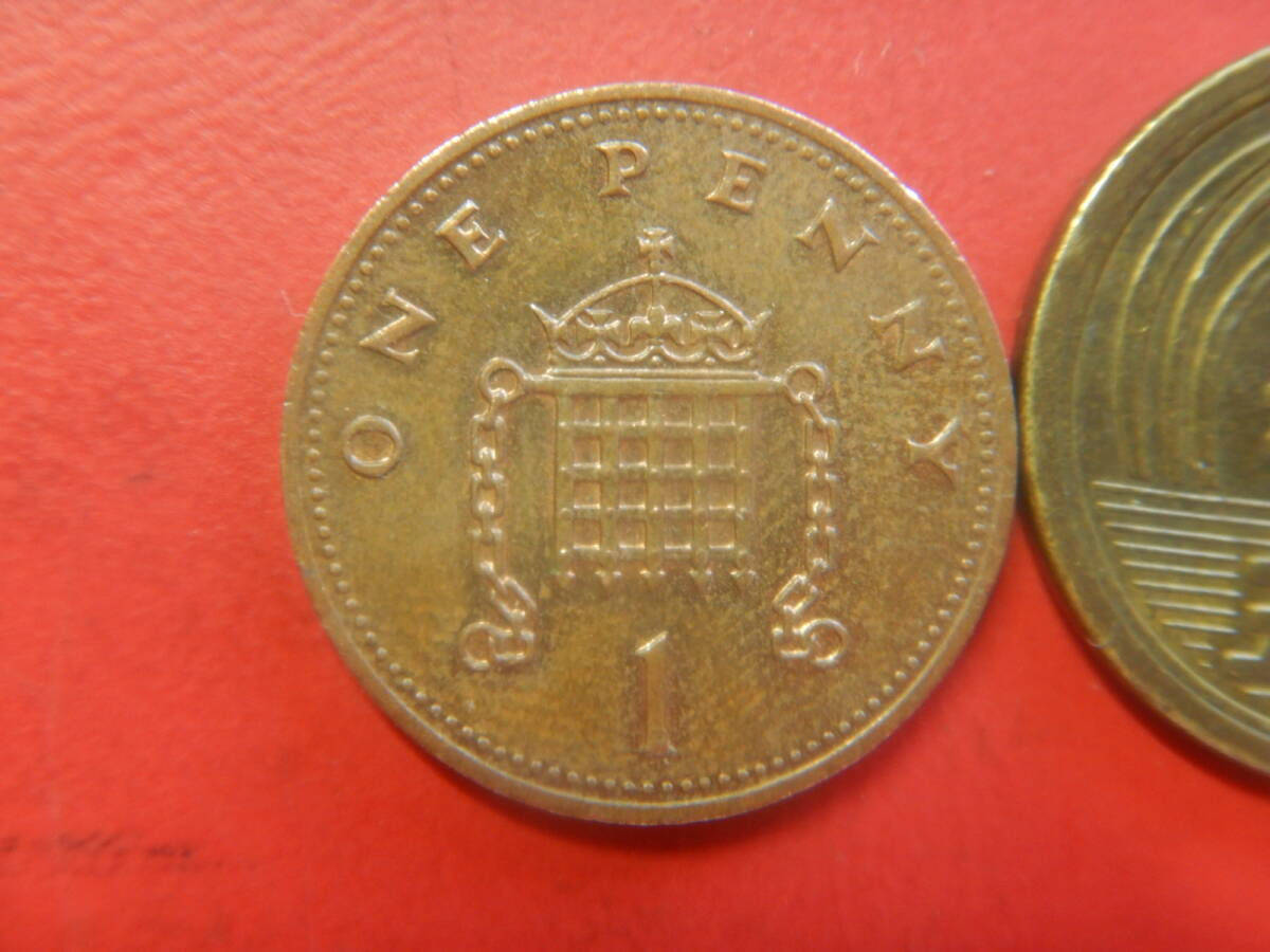 外国・イギリス／１ペニー銅張りスチール貨（1990年）　260805