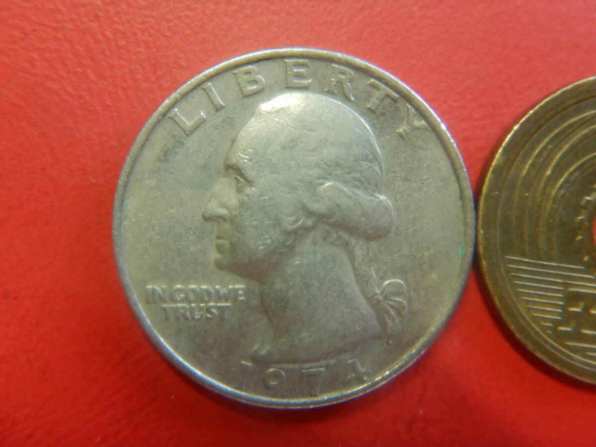 外国・USA／ワシントン２５セント白銅貨（1974年）　260805