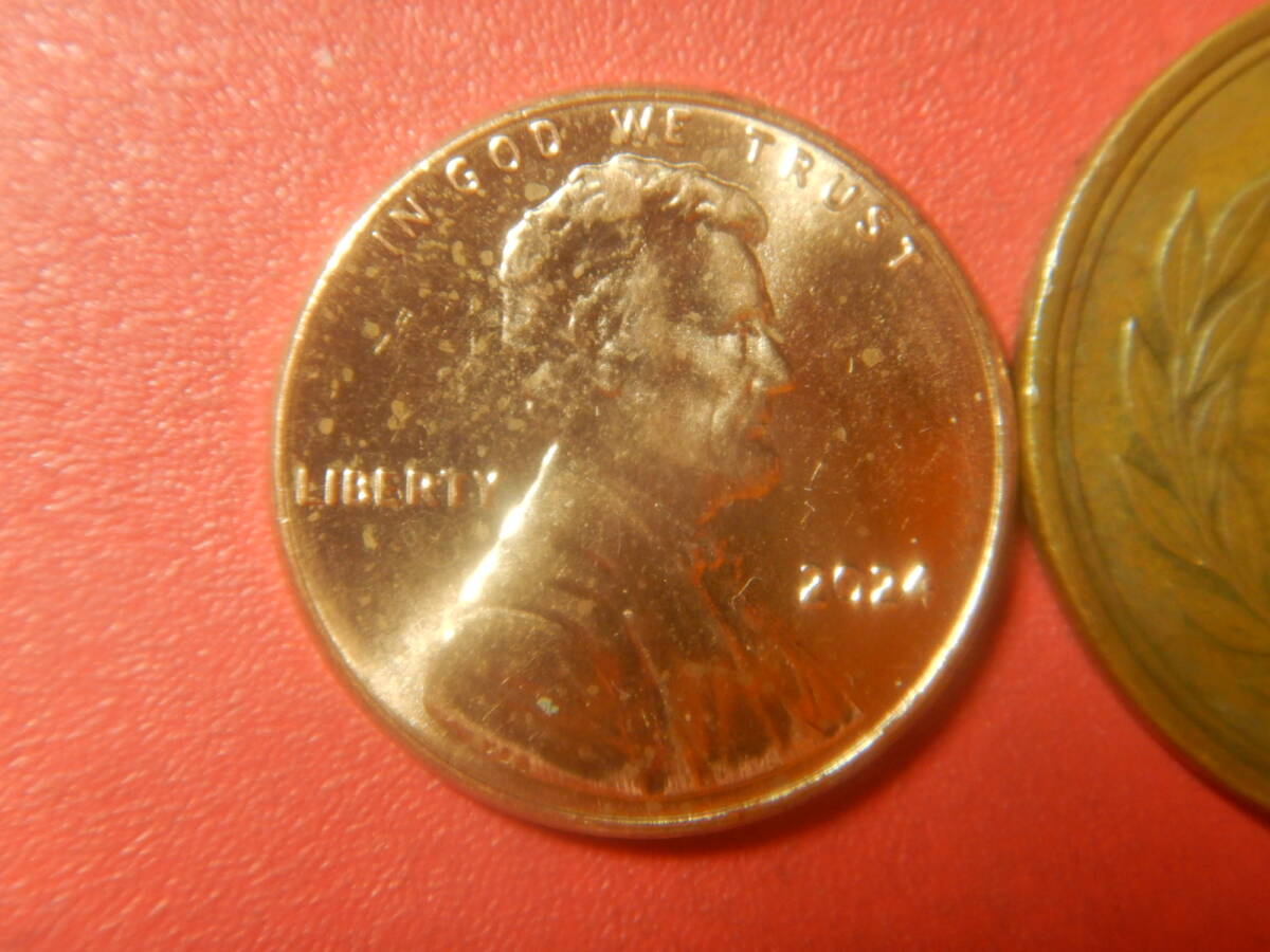 外国・USA／リンカーン１セント銅張り亜鉛貨（2024年）　260719