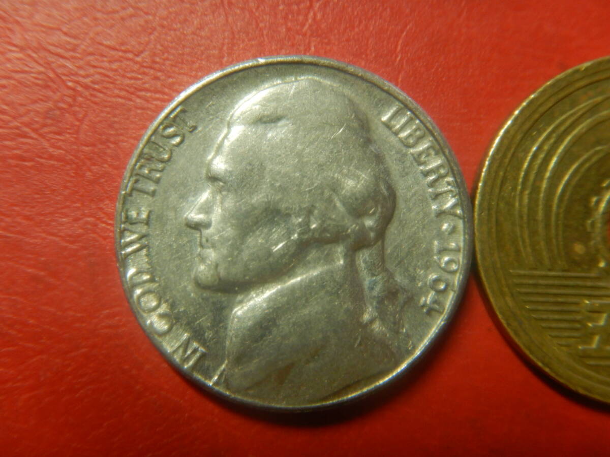 外国・USA／ジェファーソン５セント白銅貨（1964年）　260404