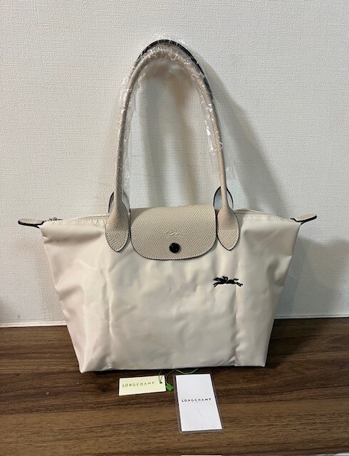 【新品】ロンシャン ハンドバッグ ピンクホワイト Mサイズ レディース トートバッグ
