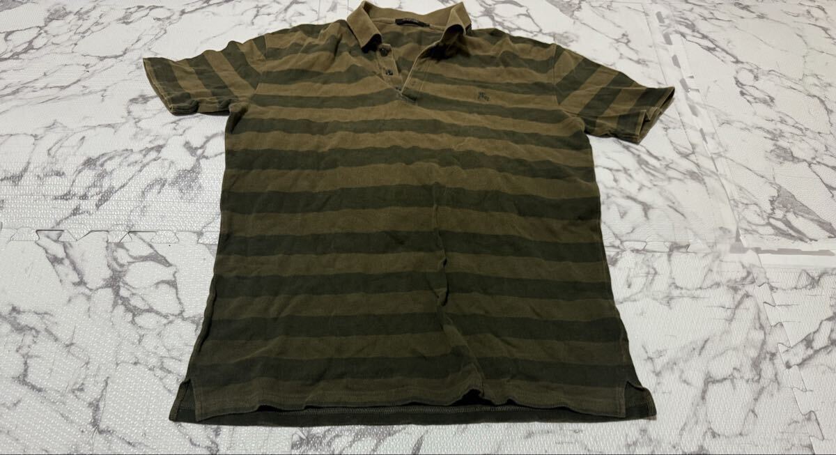 ★BURBERRY BLACK LABEL バーバリーブラックレーベル 半袖 ポロシャツ 半袖ポロシャツ ボーダー メンズ　3サイズ