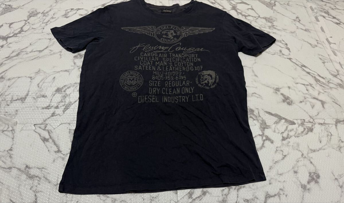 ★DIESEL ディーゼル 半袖 Tシャツ 半袖Tシャツ ロゴプリント ネイビー メンズ　Mサイズ