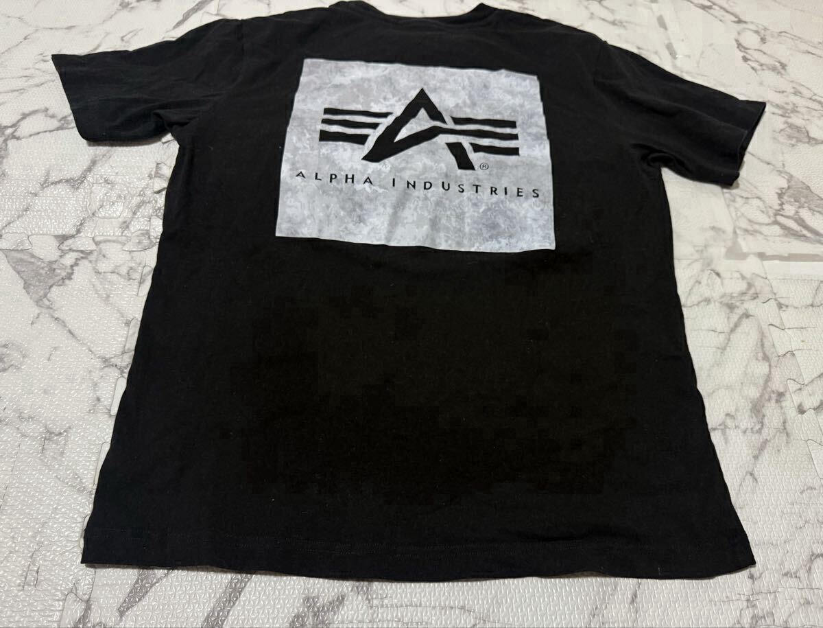 ★ALPHA INDUSTRIES アルファインダストリーズ 半袖 Tシャツ 半袖Tシャツ　ビッグロゴ　背面ロゴ　メンズ　Mサイズ