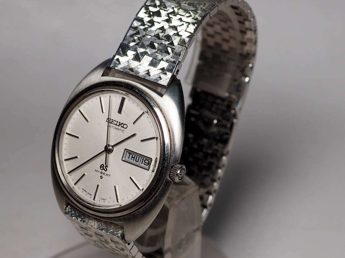稼働品 SEIKO グランドセイコー GS HI-BEAT ハイビート 5646-7000 自動巻き デイデイト メンズ 腕時計