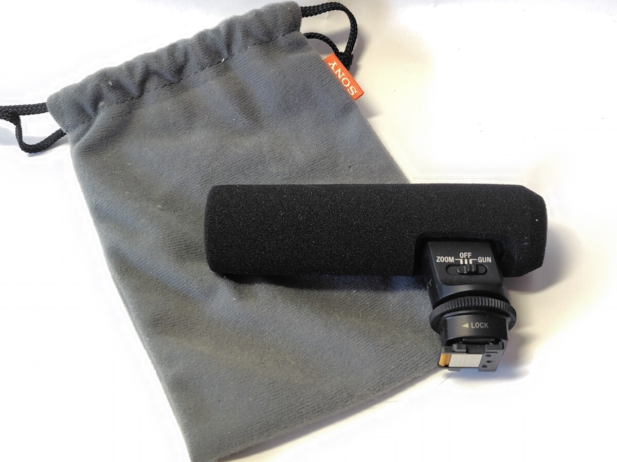 ★美品★SONY ECM-GZ1M ガンズームマイクロホン モノラル マイク マルチインターフェースシュー対応 ソニー #A628 
