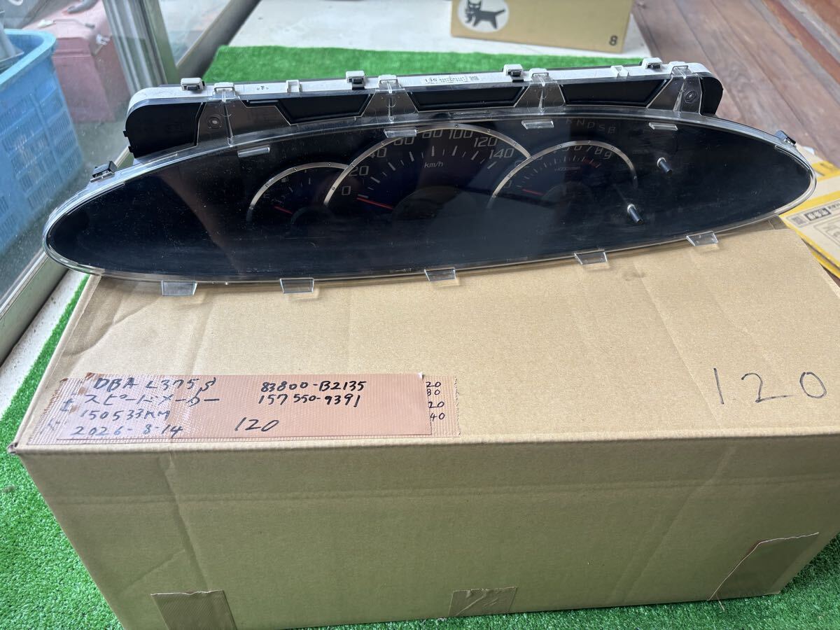 L375S タントカスタム X 後期 純正 破損無 取付OK スピードメーター タコメーター 150533km 83800-B2135 15570-9391