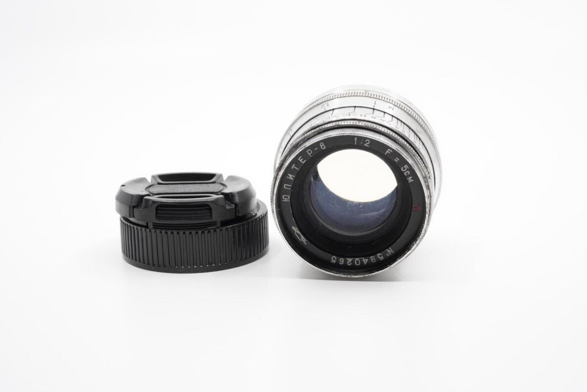 分解清掃済 最初期型 Jupiter-8 50mm f2 赤文字 シルバー ジュピター8 l39 ライカLマウント オールドレンズ 単焦点 