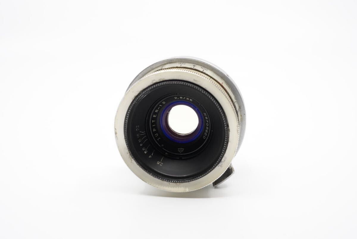 希少 シルバー Jupiter-12 35mm f2.8 コンタックスrfマウント (内爪) レンズ 単焦点 2