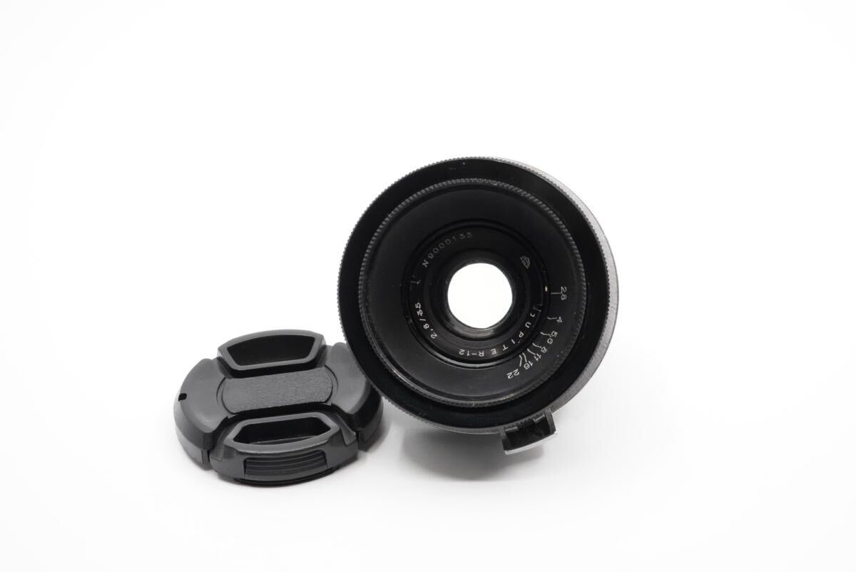 分解清掃済 美品 ブラック Jupiter-12 35mm f2.8 コンタックスrfマウント (内爪) レンズ　単焦点