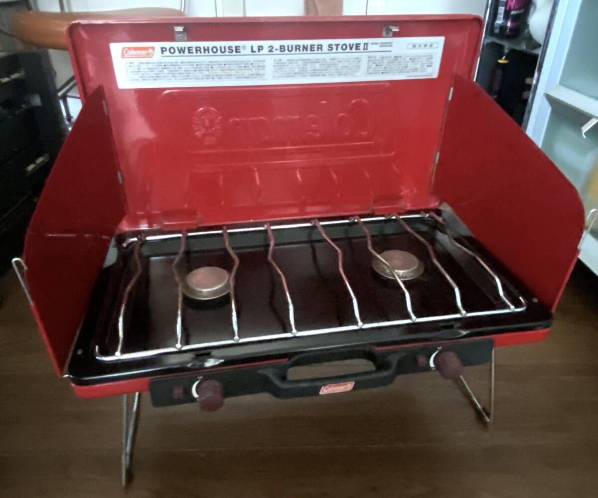 ●Coleman(コールマン) Power house LP 2 Burner stove(パワーハウス LP ツーバーナーストーブ II●中古品●