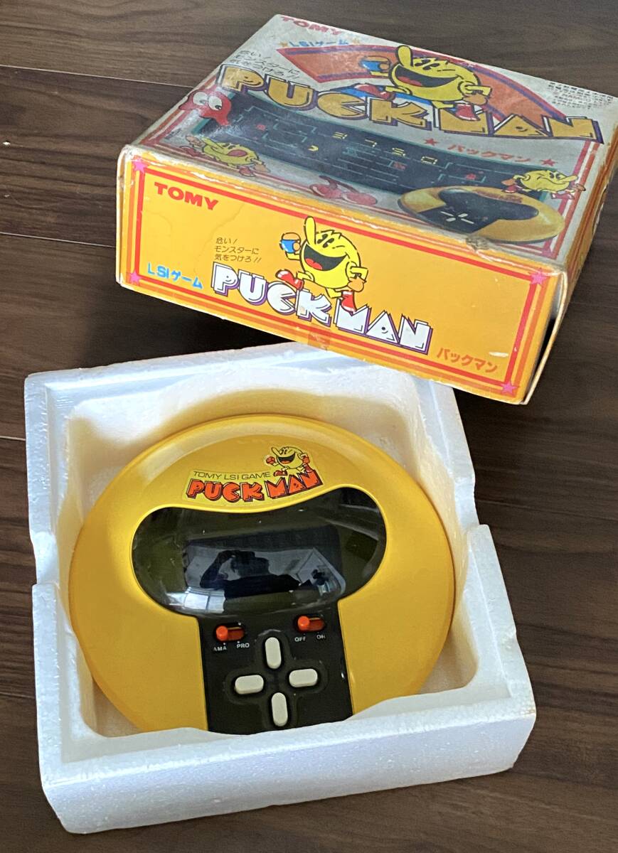 ●TOMY(トミー)LSIゲーム機 PUCKMAN(パックマン)箱付き●分解清掃済・動作品●