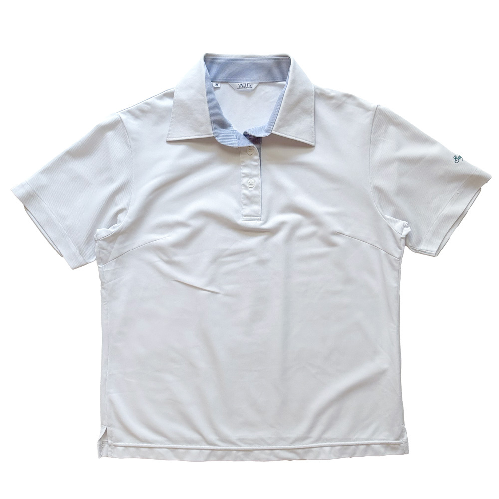 3410 | 星城高校 愛知 私立 | ポロシャツ | 半袖 | 夏服 | Mサイズ | 襟裏 水色ボーダー | 匿名配送 | ゆうパケット発送