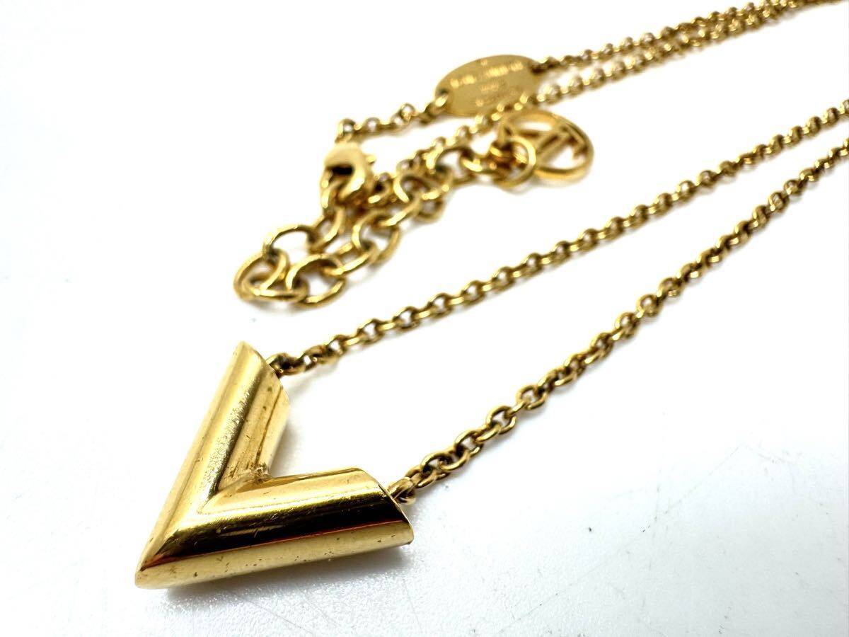 ◇LOUIS VUITTON ルイヴィトン エセンシャルV M61083 LE0167 ネックレス ゴールドカラー LV レディース アクセサリー