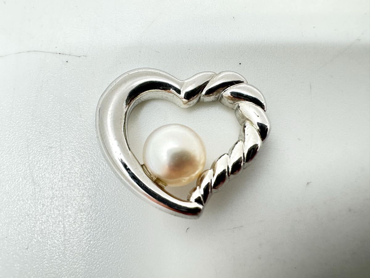 ◇TASAKI 田崎真珠 タサキ ハートモチーフ パール S刻印あり ネックレストップ レディース アクセアリー