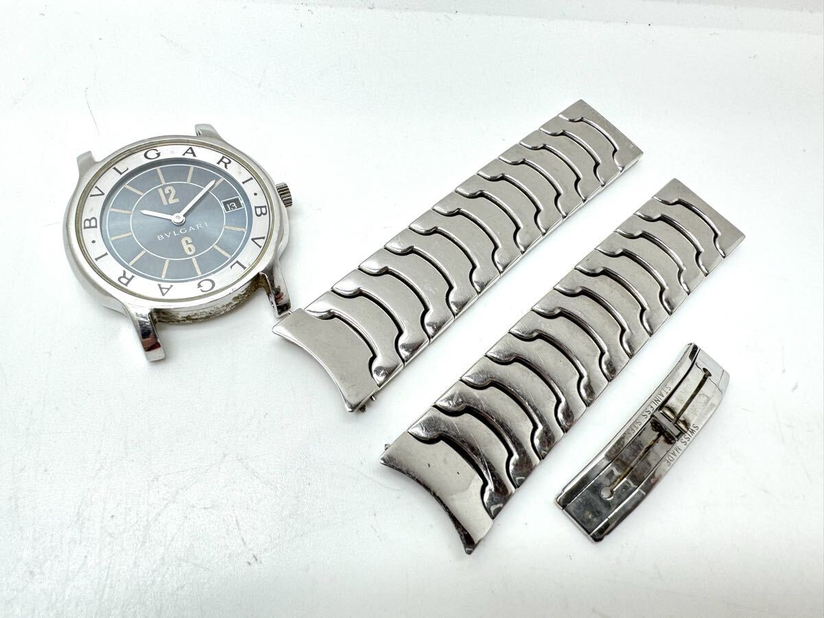 ◇BVLGARI ブルガリ ソロテンポ ST35S クォーツ アナログ メンズ 腕時計 2針 デイト メンズ コレクション