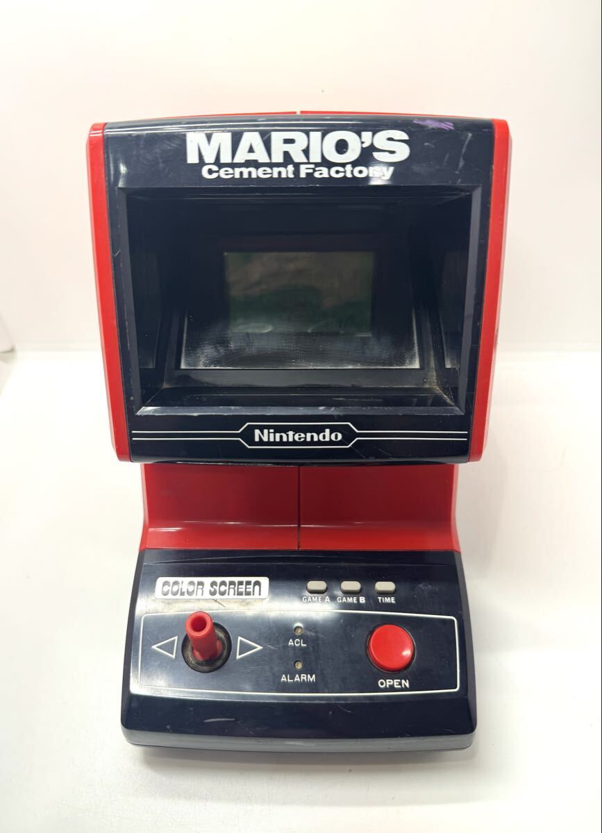 ◇Nintendo ゲーム&ウォッチ カラースクリーンテーブルトップ マリオズセメントファクトリー MARIO'S CEMENT FACTORY 当時物 コレクション