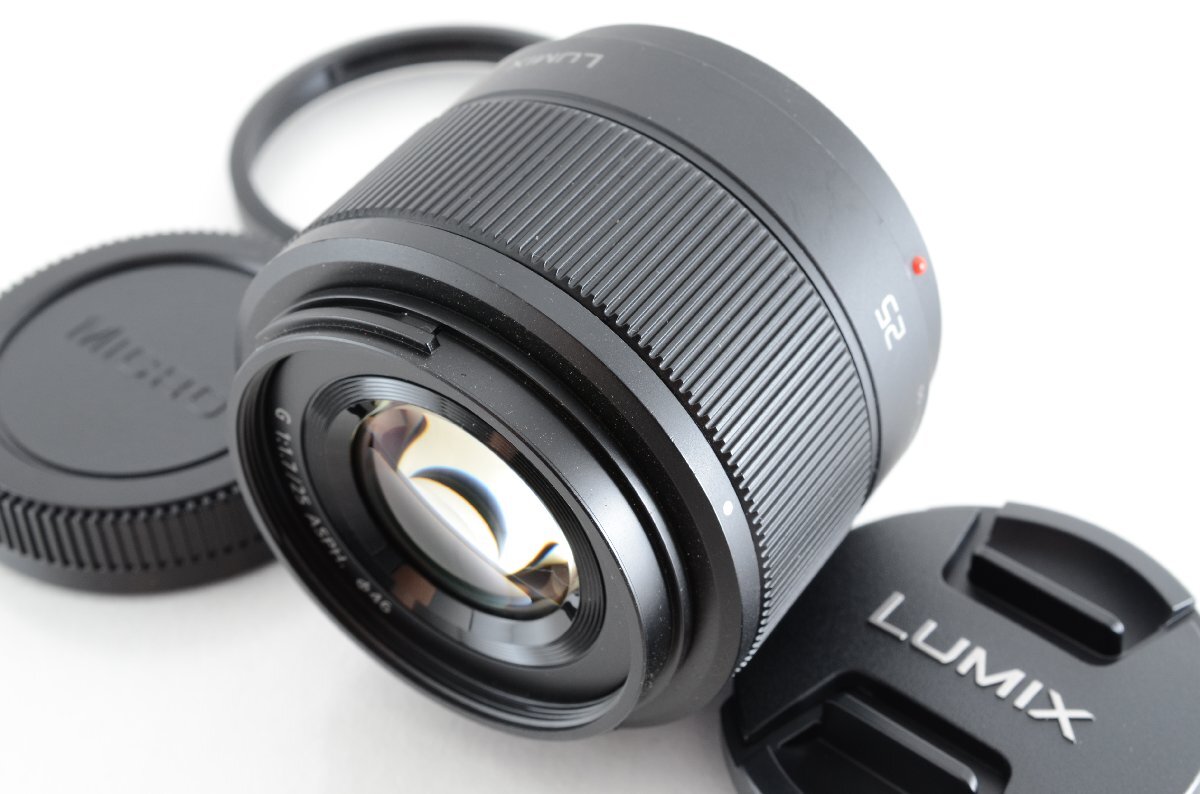 #C524 ★並品★Panasonic LUMIX G 25mm F1.7 ASPH. H-H025-K ブラック パナソニック ルミックス