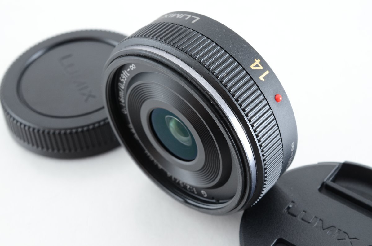 #C574 ★超美品！★Panasonic LUMIX G 14mm F2.5 ASPH. H-H014 ブラック パナソニック ルミックス