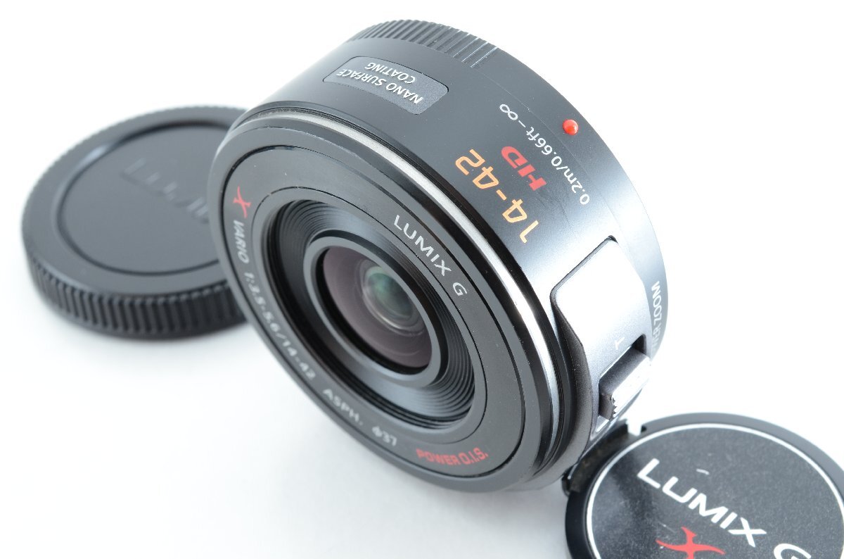 #C589 ★並品★Panasonic 14-42mm F3.5-5.6 G X VARIO PZ ASPH. POWER O.I.S. H-PS14042-K パナソニック