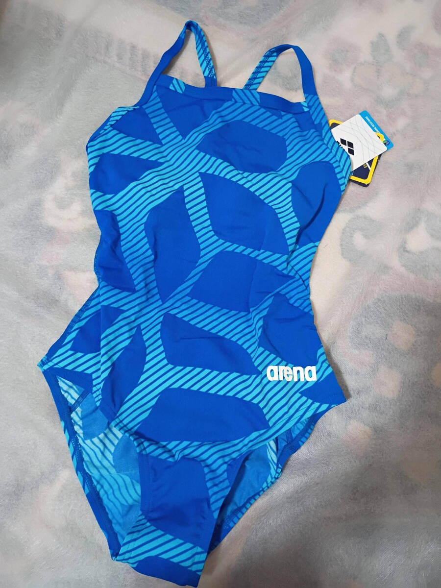 新品 Arena アリーナ スイム 水泳 耐塩素　競泳水着 練習用水着 サイズUS28　（XSくらい）水色