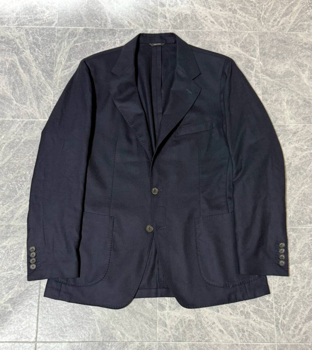LORO PIANA Soft Voyager Cashmere Rain System ロロピアーナ ボイジャー レイン カシミヤ レザー 撥水 耐水 テーラード ジャケット 50