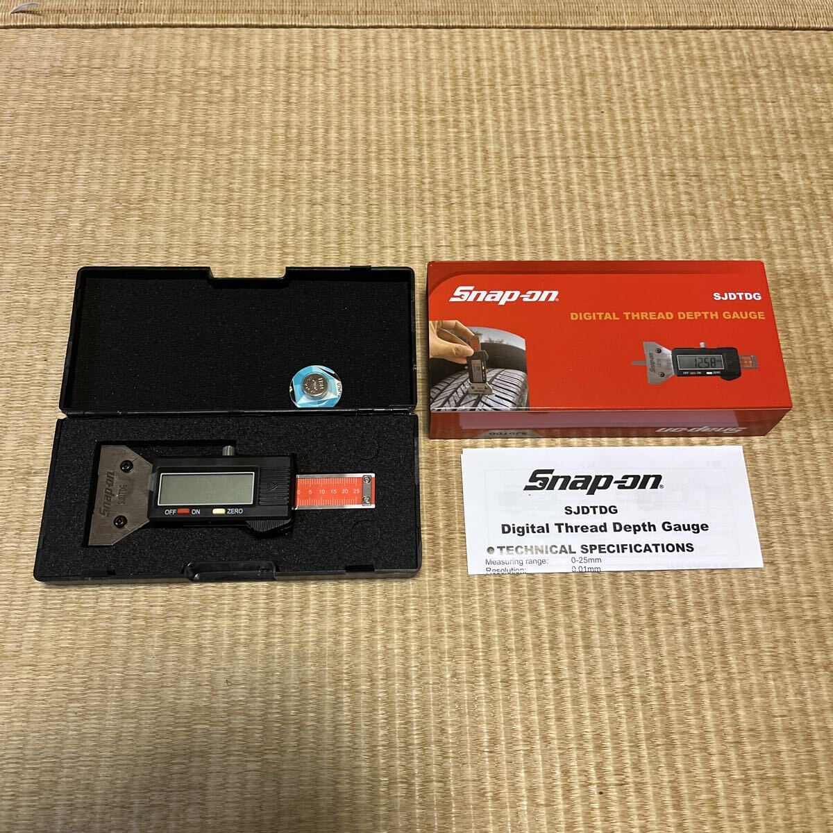 スナップオン デジタルタイヤデプスゲージ タイヤ溝ゲージ SJDTDG 新品未使用品