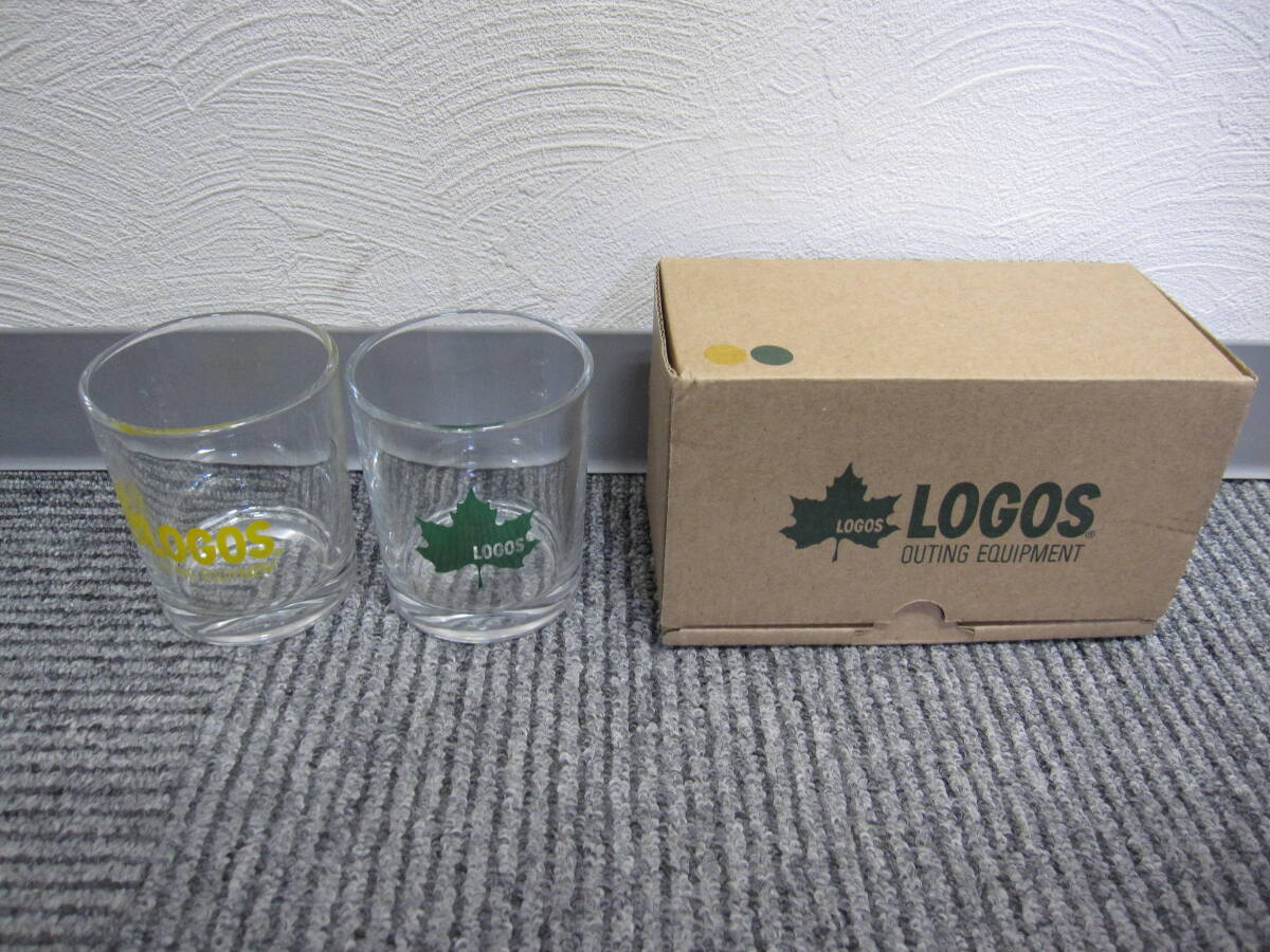 ★#1228 【経年保管品】2個1セットで LOGOS ロゴス ガラスタンブラー2個組