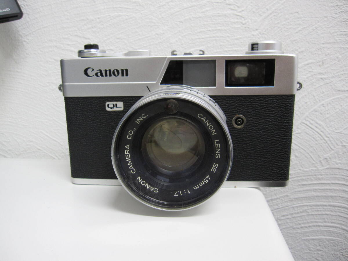 ★#1445 【経年保管品】Canon キヤノン キヤノネット QL17 CANON LENS SE 45mm F1.7レンズ