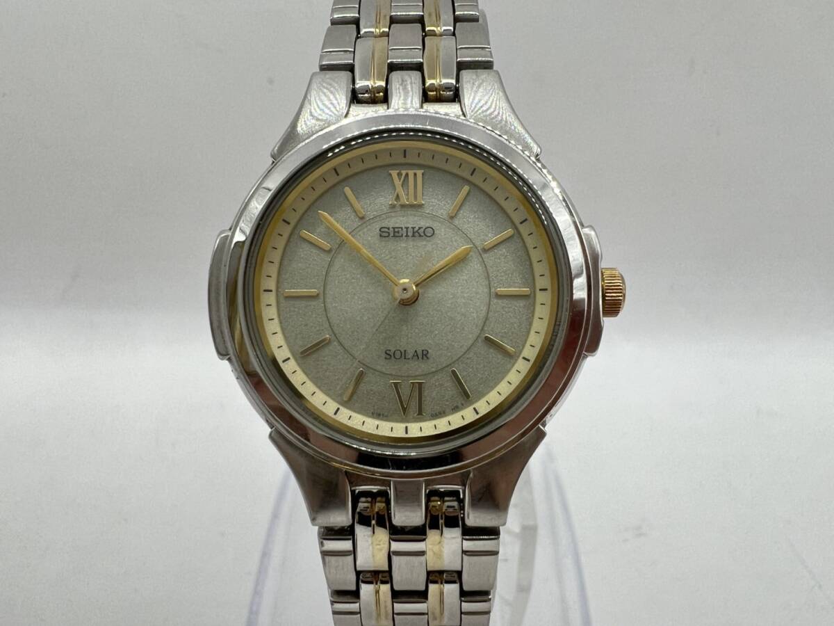 ■B) 可動 SEIKO ソーラー V181-0AH0 レディース 腕時計 B8H0502