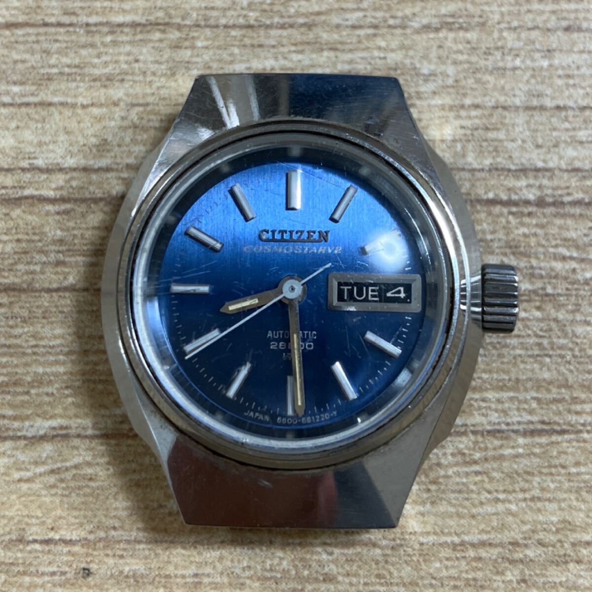 CITIZEN シチズン COSMO STAR V2 コスモスターV2 4-660536 クオーツ 17石 デイデイト ブルー文字盤 レディース 腕時計 稼働品 8 サ ス 2765